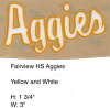 Fairview Aggies HS (AL) Aggies in white outlined in yellow